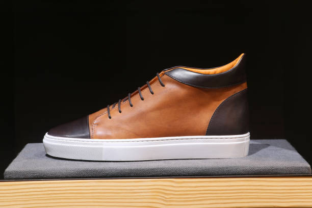 istock Two-tone British sportif shoe with string 1131630177