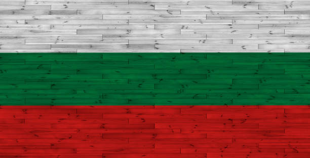 istock Bulgaria flag on wood texture 1131630649