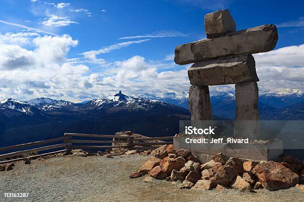Whistler Inukshuk Stock Photo - Download Image Now - Inukshuk, Blue, British Columbia