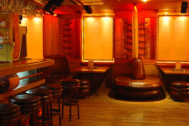 Inside a bar