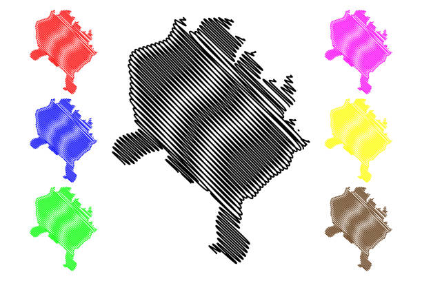 vektor mapy kano státu - kano stock ilustrace