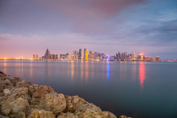 istock Panorama of Doha at dawn 1131644205