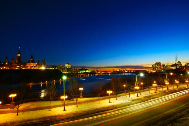 istock Ottawa Canal at dusk 1131647999