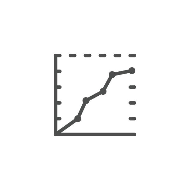 グラフラインアイコン - comparison graph curve finance点のイラスト素材／クリップアート素材／マンガ素材／アイコン素材