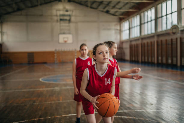 istock Basketball team practicing on basketball court 1131655711
