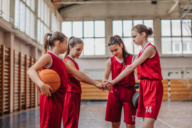 istock Female School Basketball Team 1131657096