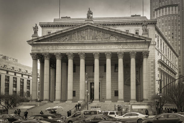 istock Close up of Courthouse building. 1131659379
