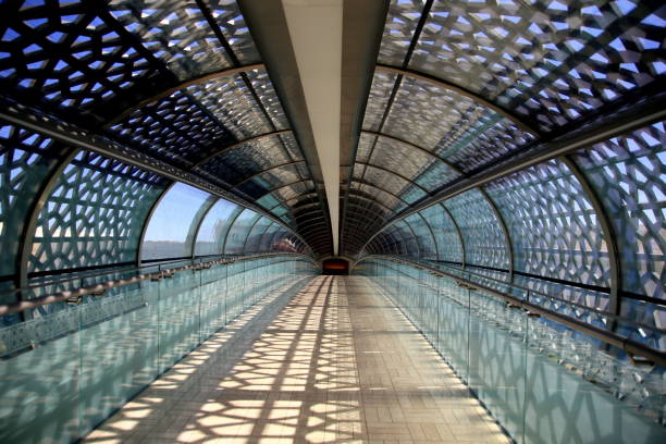 istock Geometry, decorations and shadows in the tunnel 1131661162