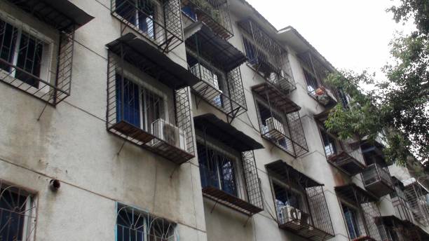 istock Window Burglar Proof, Residential Building And Tree Scene 1131661341