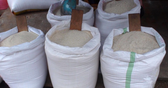 Bags Of Rice On Display For Sale View In China Asia