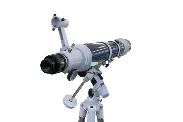 istock telescope on a tripod isolated on white background 1131665669