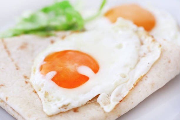 istock Egg omelet with tortilla bread in a plate 1131665772