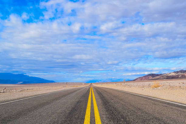istock Endless road in the Death Valley 1131669568