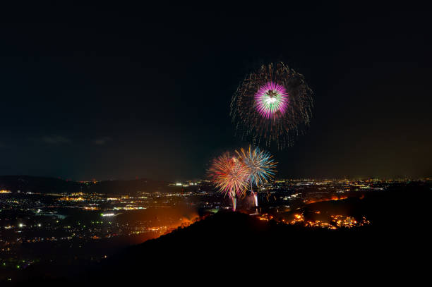 istock fireworks and the mountain burning at Mt. Wakakusa 1131680903