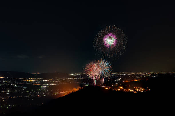 istock fireworks and the mountain burning at Mt. Wakakusa 1131680914