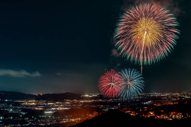 istock fireworks and the mountain burning at Mt. Wakakusa 1131681077