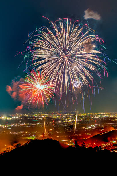 istock fireworks and the mountain burning at Mt. Wakakusa 1131681105