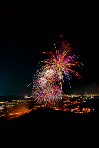 istock fireworks and the mountain burning at Mt. Wakakusa 1131681121