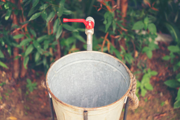 istock Iron water pipe in the park 1131685084