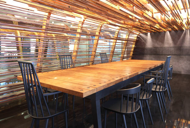 istock Office Photorealistic Render. 3D illustration. Meeting room. 1131686887