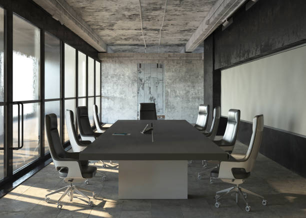 istock Office Photorealistic Render. 3D illustration. Meeting room. 1131686913