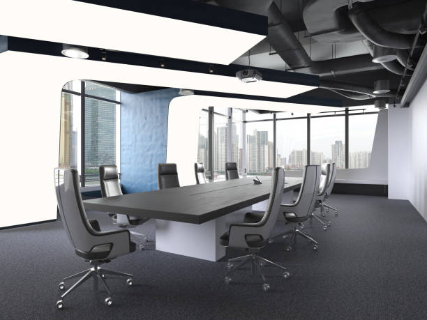 istock Office Photorealistic Render. 3D illustration. Meeting room. 1131686936