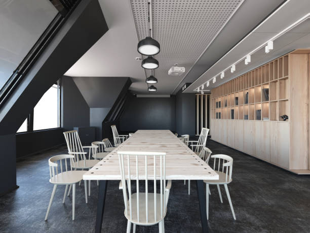 istock Office Photorealistic Render. 3D illustration. Meeting room. 1131686938