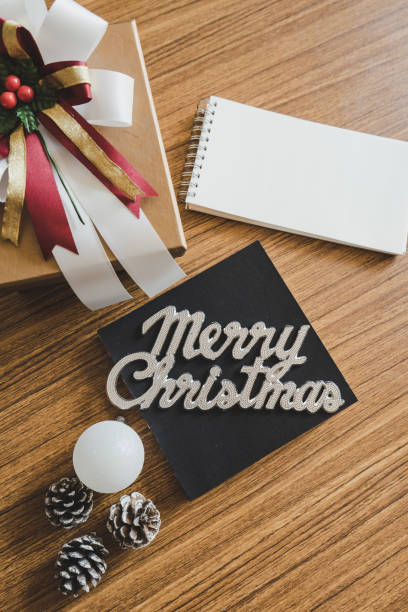 istock Christmas concept with Christmas decorations on wood background. 1131691169
