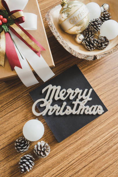 istock Christmas concept with Christmas decorations on wood background. 1131691947