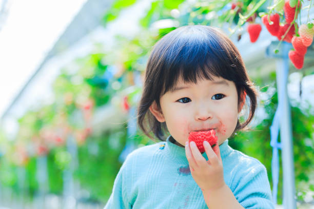 istock Kids eat strawberries 1131692699
