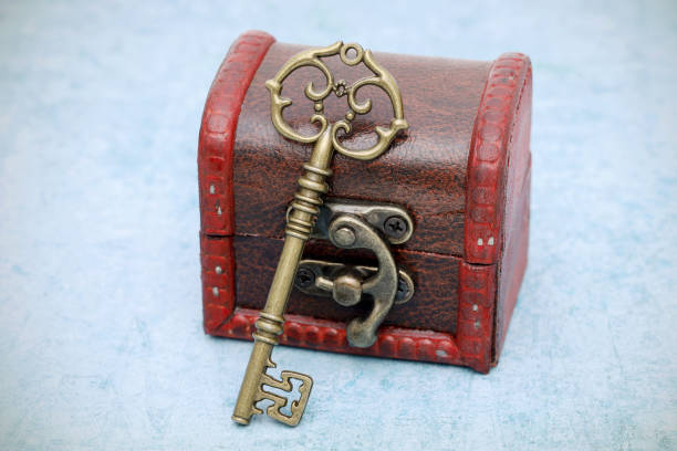 istock vintage key and old treasure chest 1131696931