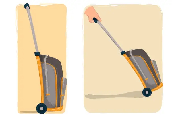 Vector illustration of The suitcase