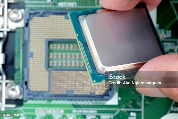 Hand Of Computer Engineering Brings Computer Cpu Processor Memory ...
