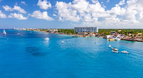 Panoramic View of Port at Cozumel, Mexico