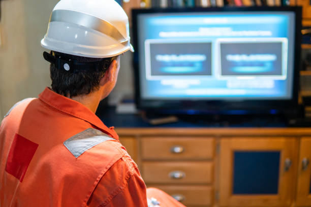 istock Marine chief officer having fun watching TV 1131702720