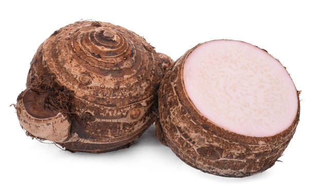 istock whole and half taro isolated on white background 1131706737