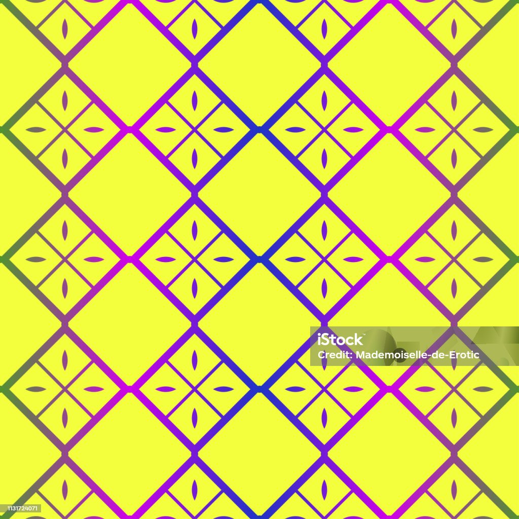 Yellow Abstract Geometric Pattern Border Vector Illustration Pattern With Geometric Ornament Decorative Border ...