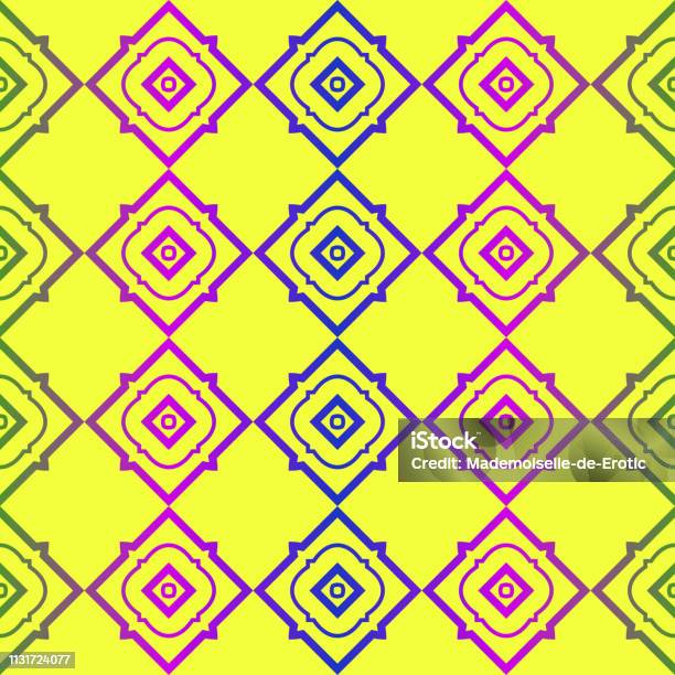 Yellow Abstract Geometric Pattern Border Vector Illustration Pattern With Geometric Ornament Decorative Border ...