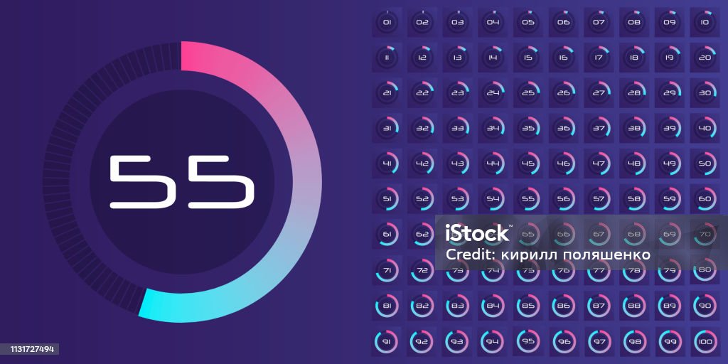 Timer Infographics Circular Interval Timer Stock Illustration - Download Image Now ...