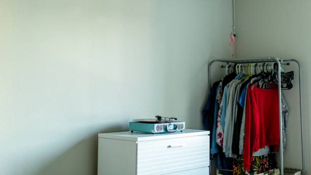 istock Drawers with Clothes and Record Player 1131730140