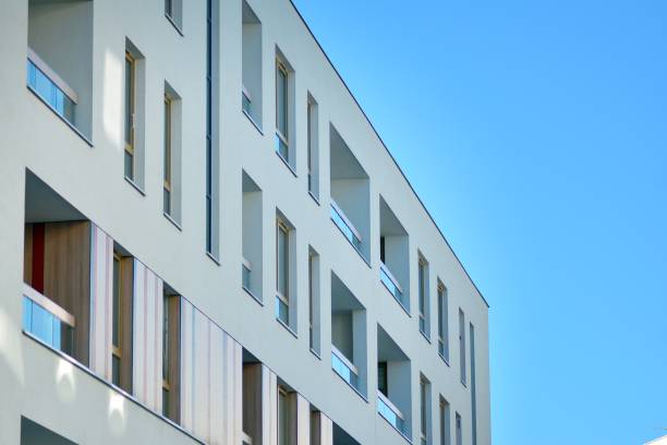 istock Futuristic architecture of apartment building. 1131737237