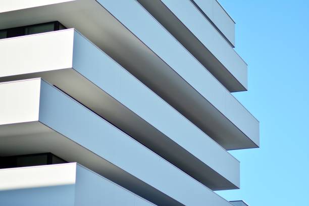istock Futuristic architecture of apartment building. 1131738165