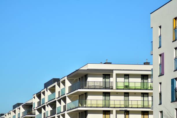 istock Futuristic architecture of apartment building. 1131738309