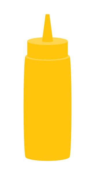 senfsauce - mustard bottle sauces condiment stock-grafiken, -clipart, -cartoons und -symbole