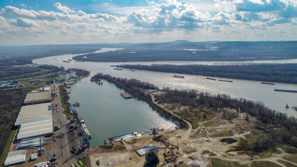 istock aerial view of commercial  harbor 1131748482
