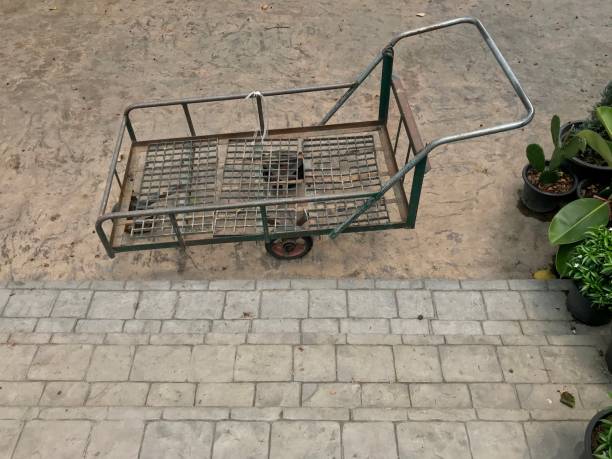 istock Two wheels push cart for gardening transportation 1131748521