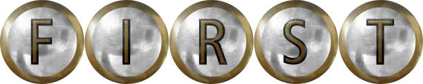 First, concept with useful heading in metal design
