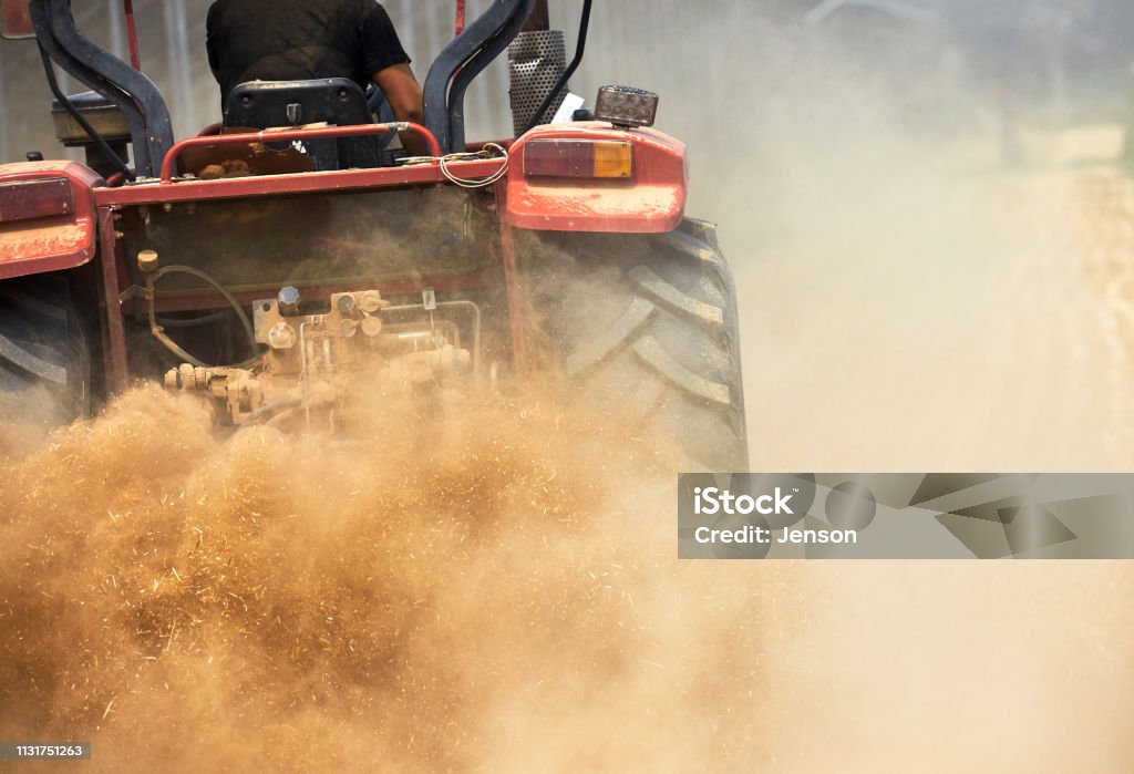 Landwirtschaftliche Traktor-Hubstaub hautnah - Lizenzfrei Herstellendes Gewerbe Stock-Foto