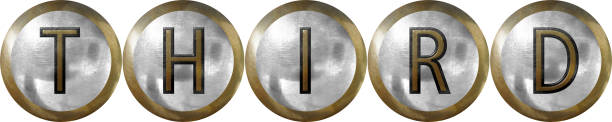 istock Third, concept with useful heading in metal design 1131754782