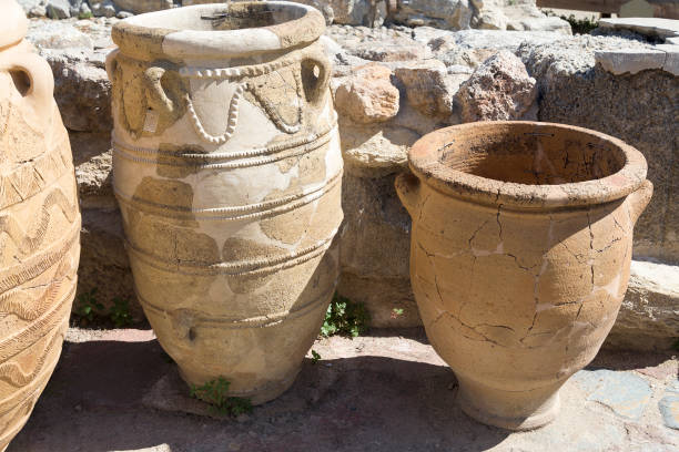 istock Old clay vases, preserved from antiquity. 1131756025